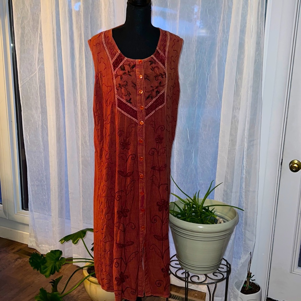 Viva boho dress, rust color size 32. Great condition